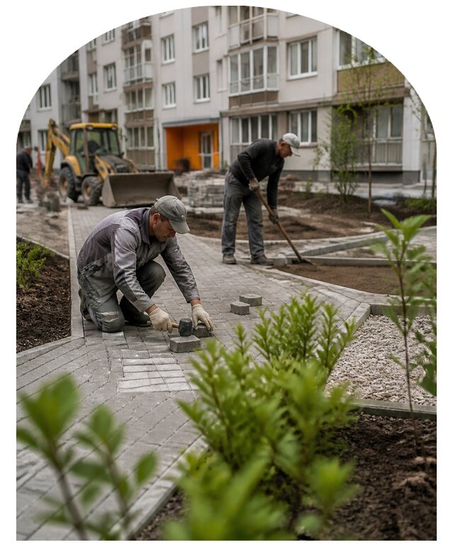 Благоустройство двора многоквартирного дома в Сегеже
