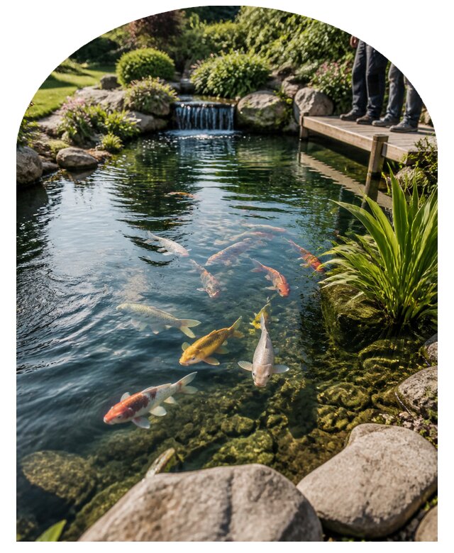 Заказать пруд с рыбой под ключ в Сегеже от 88443 р. | Метпроект-Сгж